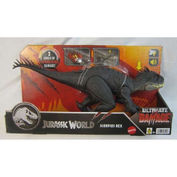 Jurassic World Ultimate Damage Scorpios Rex Dinosaur Toy Figure - New - Picture 1 of 11